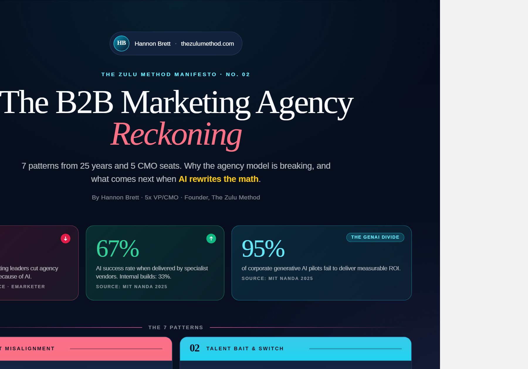 The B2B Marketing Agency Reckoning infographic