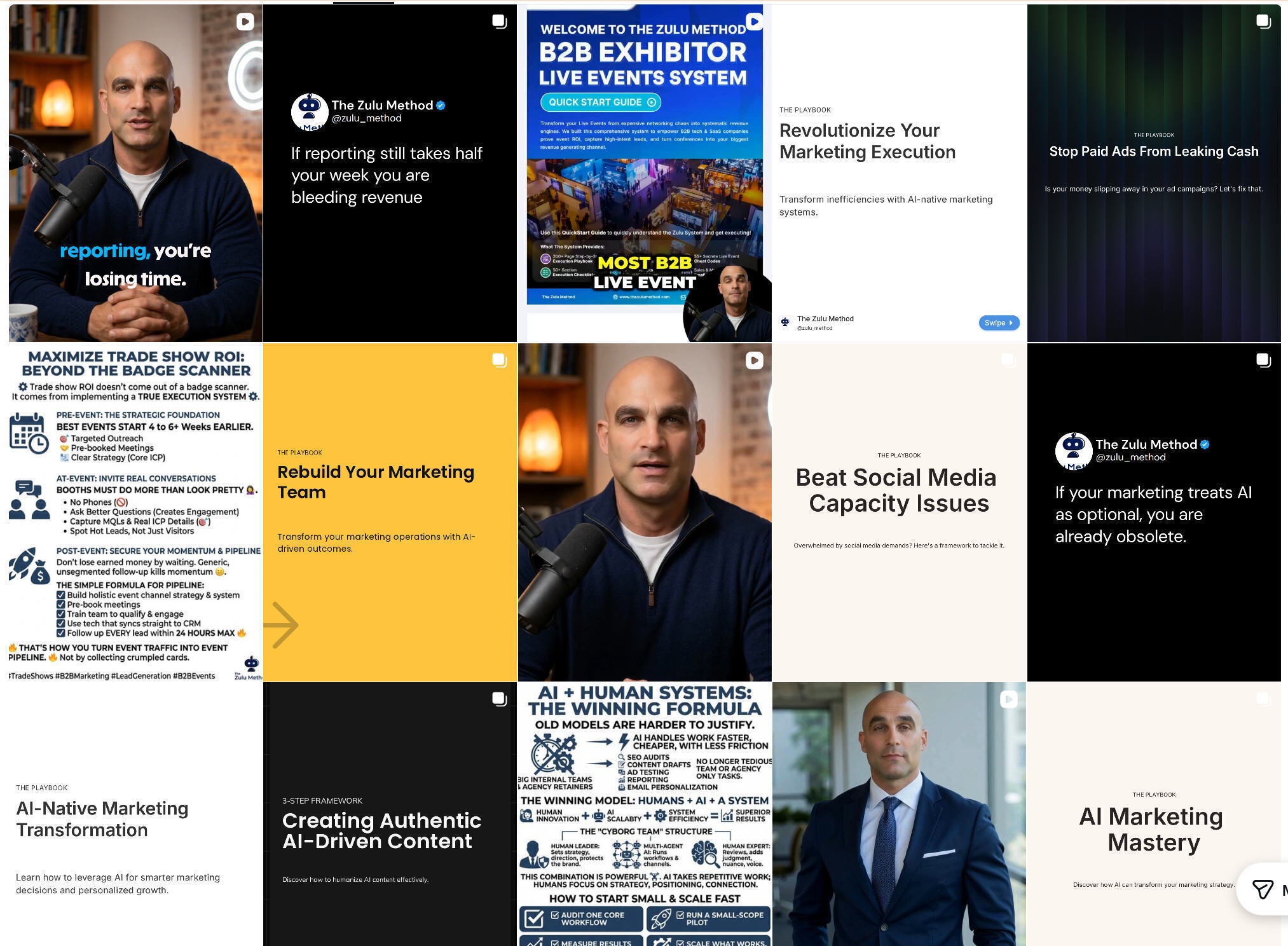 Organic social media content